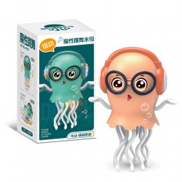 Танцююча іграшка медуза-робот з музикою й підсвіткою YIWU JellyFish Twist 712799, Помаранчевий (OX)