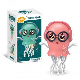 Танцююча іграшка медуза-робот з музикою й підсвіткою YIWU JellyFish Twist 712799, Рожевий (OX)