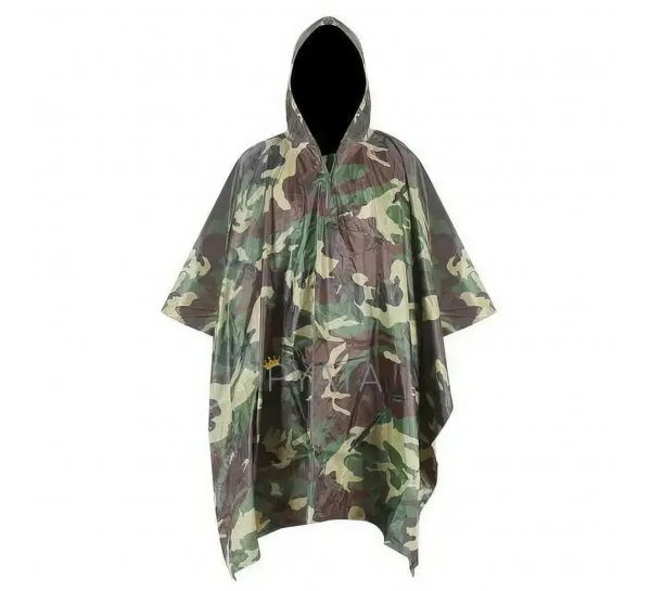 Дощовик пончо 3в1 універсальний із капюшоном, тентом і килимком (PVC, камуфляж) (205)