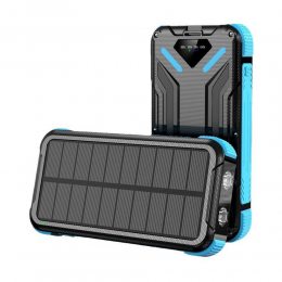 Портативна сонячна батарея Jiageng ZL807 10000 mAh із бездротовою зарядкою 5 Вт, Блакитний (AMN)