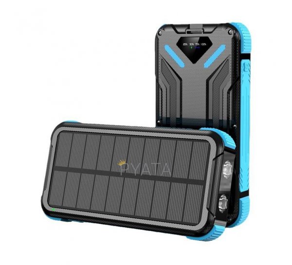 Портативна сонячна батарея Jiageng ZL807 10000 mAh із бездротовою зарядкою 5 Вт, Блакитний (AMN)