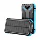 Портативна сонячна батарея Jiageng ZL807 10000 mAh із бездротовою зарядкою 5 Вт, Блакитний (AMN)