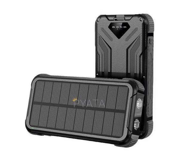 Портативная солнечная батарея Jiageng ZL807 16000 mAh с беспроводной зарядкой 5 Вт, Черный (AMN)