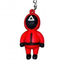 Колекційні брелоки моделька охоронця Гра в кальмара "Трикутник. Солдат" 58х30 мм (12)