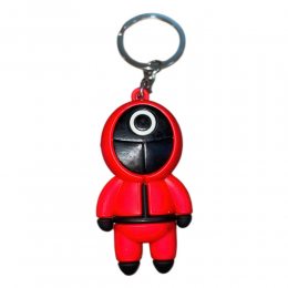 Колекційні брелоки моделька охоронця Гра в кальмара "Коло. Робітник" 58х26 мм (12)