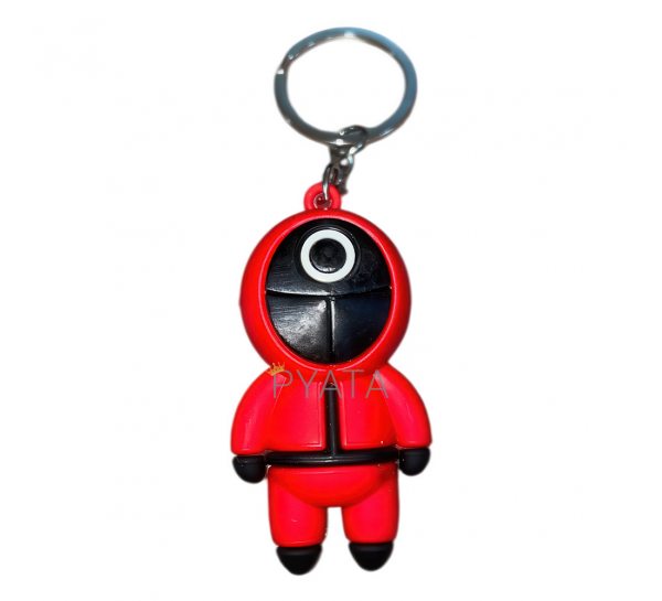 Колекційні брелоки моделька охоронця Гра в кальмара "Коло. Робітник" 58х26 мм (12) Колекційні брелоки моделька охоронця Гра в кальмара "Коло. Робітник" 58х26 мм (12)