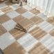 Мягкий плюшевый игровой коврик-пазл 30×30 см 20 шт Бежевый с белым (509)