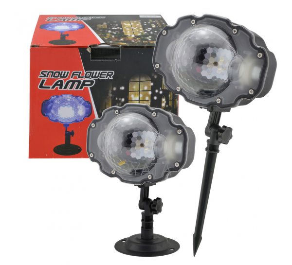Влагозащищенный уличный проектор падающего снега Snow Flower Lamp (12)