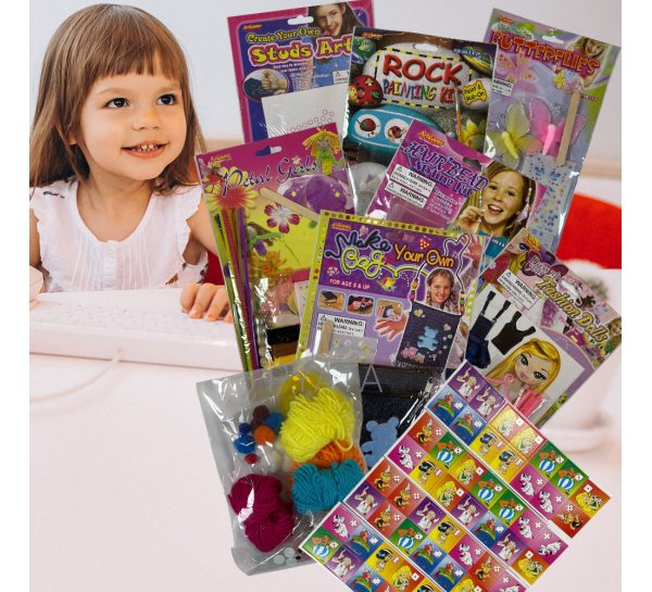 Дитячий набір-подарунок маленькому креативнику 9в1+сюрприз для дівчинки