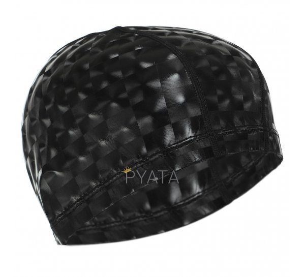 Шапочка для плавания текстильная с покрытием PU SP-Sport PU-3BB Черный (12)