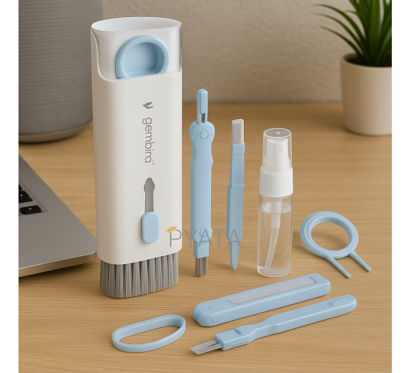 Набор для чистки клавиатуры, наушников, техники в кейсе для хранения 7в1 (205)