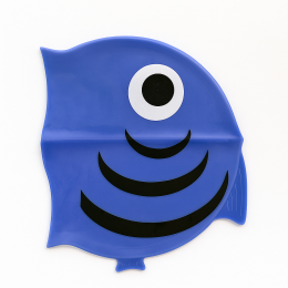 Детская силиконовая шапочка для плавания Синий (12)