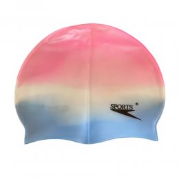 Детская силиконовая шапочка для плавания Sports Розово-голубой (12)
