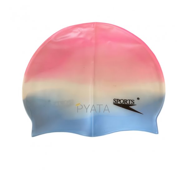 Детская силиконовая шапочка для плавания Sports Розово-голубой (12)