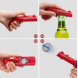 Відкривачка-пістолет для пляшок з контейнером під кришки Cap Gun Opener Червоний