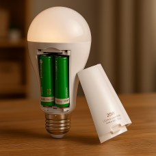 Аварійна акумуляторна LED лампочка NEI HL-E05 2 АКБ 18650 E27 (AMN)