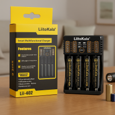 Зарядний пристрій для заряджання чотирьох батарейок LiitoKala Lii-402 battery charger TYPE-C (AX)