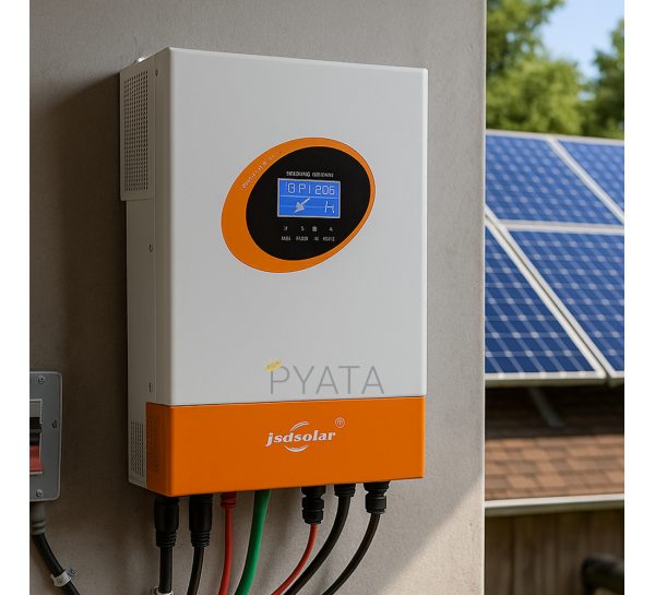 Гібридний інвертор JSDSolar 48V-5,5КВт, MPPT 80A, 500V Smart BMS/ Чиста синусоїда + Wi-FI (OX)