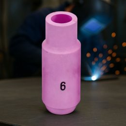 Керамическая насадка для аргонодуговой горелки (TIG) P-689, No 6 д. 9,5 мм (JS)