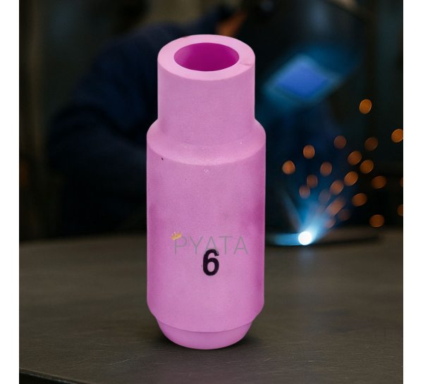 Керамическая насадка для аргонодуговой горелки (TIG) P-689, No 6 д. 9,5 мм (JS)