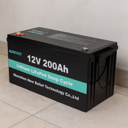 Литий-железо-фосфатный аккумулятор AUMOON  LiFePO4 12,8V-200Ah (2,56 КВт) BMS, Bluetoouth для ИБП (OX)