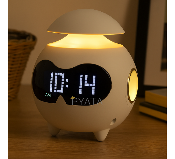 Настольные часы-будильник с ночником XM Emotion Clock TS-002 Белый (AX)