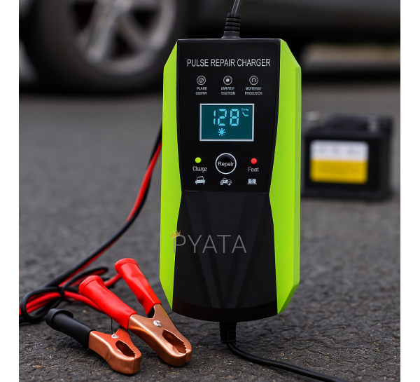 Імпульсний зарядний пристрій для акумулятора авто 12В 10A (626)