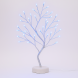 Светодиодная настольная гирлянда белое дерево «Бансай» 60 см 108 диодов 12В/3хАА Синий (4389)