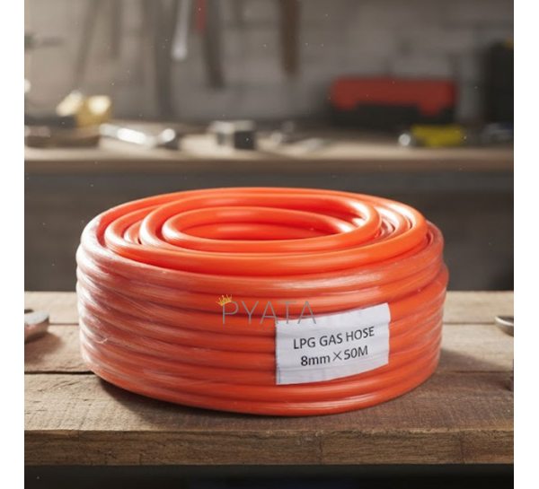 Шланг для газа оранжевый диаметр 8 мм 50 м Р-1870 (JS)