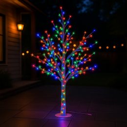 Светодиодное дерево «Сакура» 1.8 м, 500 LED, IP44, Мультиколор(4389)