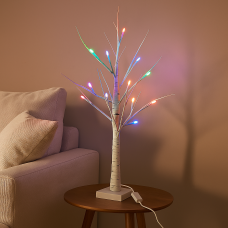 Светодиодная настольная гирлянда белое дерево «Березка» 60 см 24 диода 220В Мультицветное свечение (4389) Светодиодная настольная гирлянда белое дерево «Березка» 60 см 24 диода 220В Мультицветное свечение (4389)
