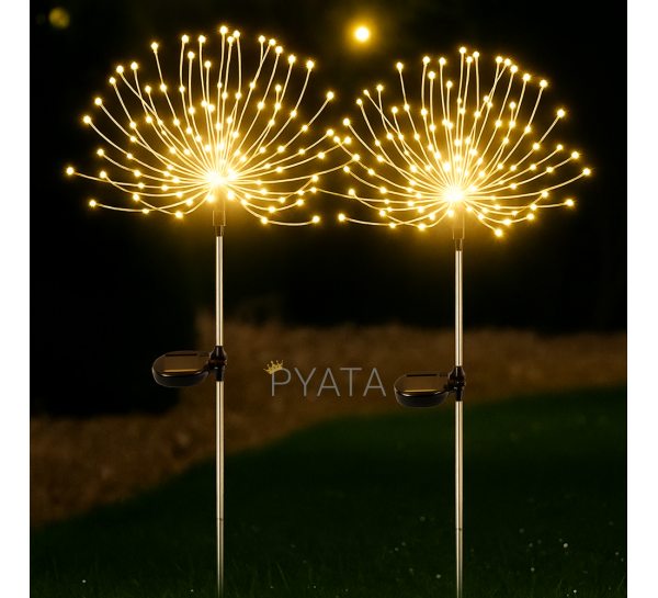 Світлодіодний світильник сонячної енергії Кульбаба 90 см 120 LED Теплий (4389)