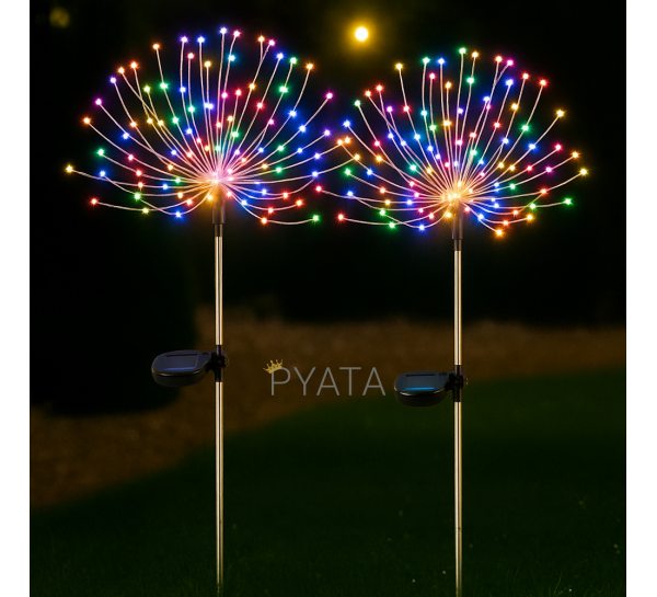 Світлодіодний світильник сонячної енергії Кульбаба 90 см 120 LED Мультиколір (4389)