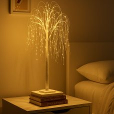 Святкове інтер'єрне декоративне дерево-гірлянда Верба 60 см 48 ламп Теплий білий (4389) Святкове інтер'єрне декоративне дерево-гірлянда Верба 60 см 48 ламп Теплий білий (4389)