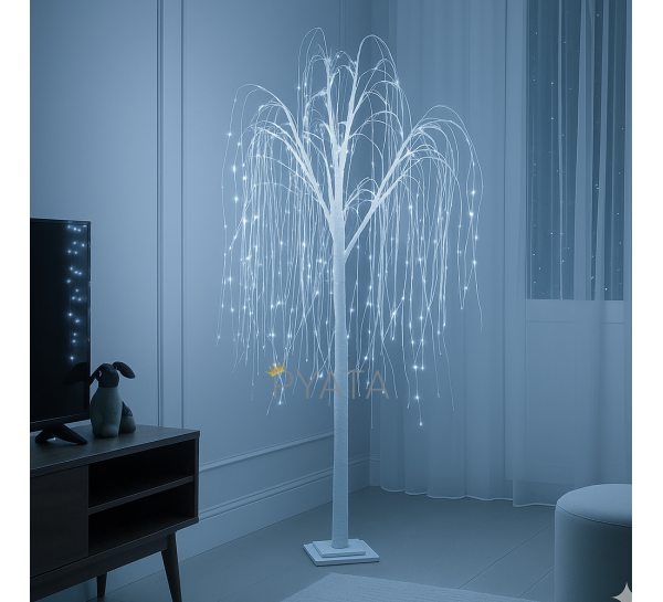 Новорічне декоративне дерево-гірлянда “Верба” 120 см, 72 LED,  білий (4389)