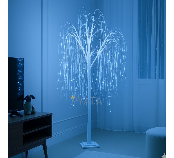 Новорічне декоративне дерево-гірлянда “Верба” 120 см, 72 LED, Синій (4389)