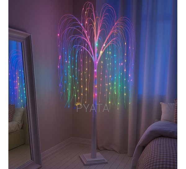 Праздничное декоративное дерево-гирлянда Ива 150 см 120 ламп Мульти (4389)