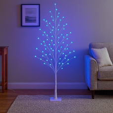 Світлодіодна декоративна гірлянда біле дерево «Сакура» 150 см 215 діодів 24В Синє світіння (4389) Світлодіодна декоративна гірлянда біле дерево «Сакура» 150 см 215 діодів 24В Синє світіння (4389)