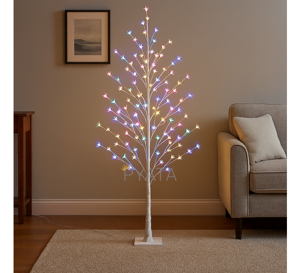 Світлодіодна декоративна гірлянда дерево «Сакура» 150 см 215 діодів 24В Багатокольорове світіння (4389)