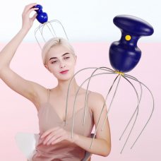 Массажер ручной компактный с вибрацией для головы 2хАА (12)
