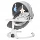 Укачивающий центр 2в1 со столешницей от рождения с пультом управления серо-белый (509)