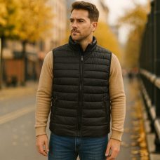 Мужская демисезонная жилетка 09317 Размер 2XL, Черный (BOT)