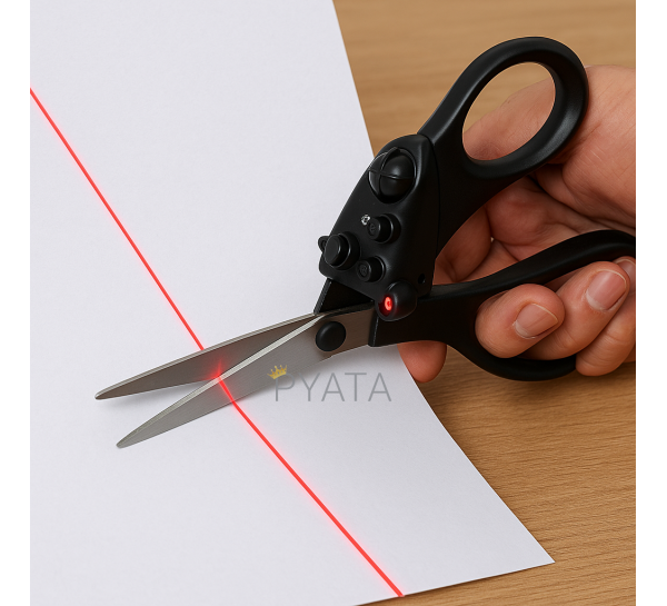 Професійні ножиці з лазерним покажчиком для точного розрізання тканини (509)