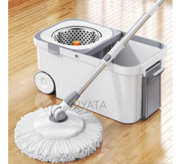 Комплект ведро с телескопической шваброй и отжимом Моп 515-2 Белый (DRK)