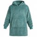 Теплый халат-плед толстовка с капюшоном 80х100 см Унисекс, HUGGLE HOODIE Зеленый