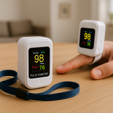 Пульсоксиметр на палец LK89 2xAAA с ремешком Белый (12) Пульсоксиметр на палец LK89 2xAAA с ремешком Белый (12)