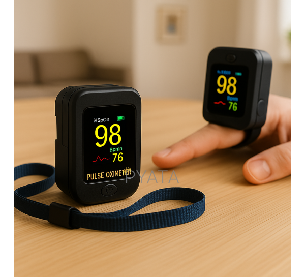 Пульсоксиметр на палець LK89 2xAAA з ремінцем Чорний (12)