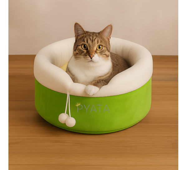 М'яка лежанка спальне місце для собак і кішок 48 х 28 см Салатовий (626)