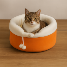М'яка лежанка спальне місце для собак і кішок 57 х 37 см Помаранчевий (626)