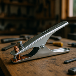 Клема маса затискач 500А хром довжиною 21 см P-964 (JS)